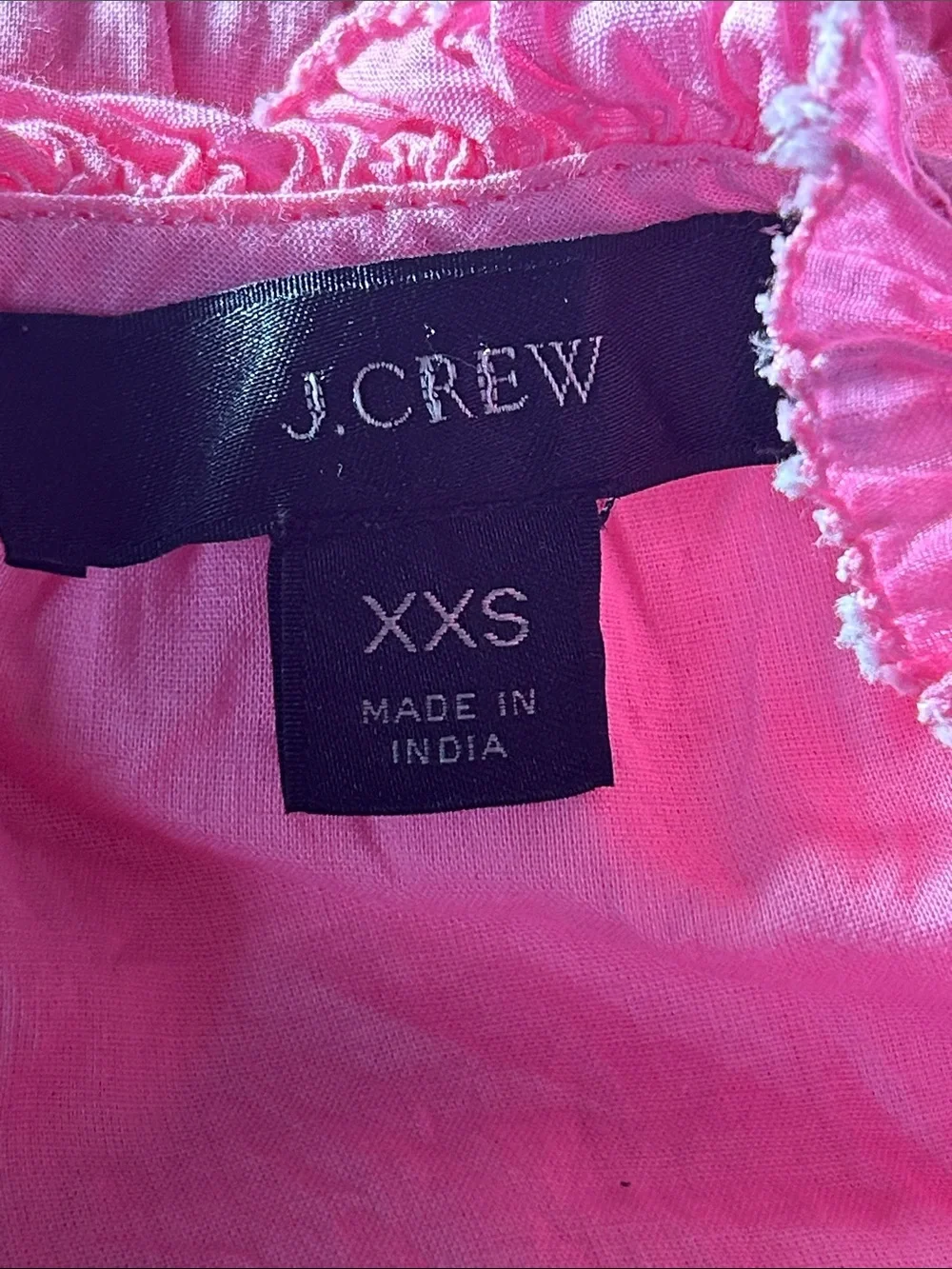 J. Crew Pink Embroidered Short-Sleeve Peplum Top